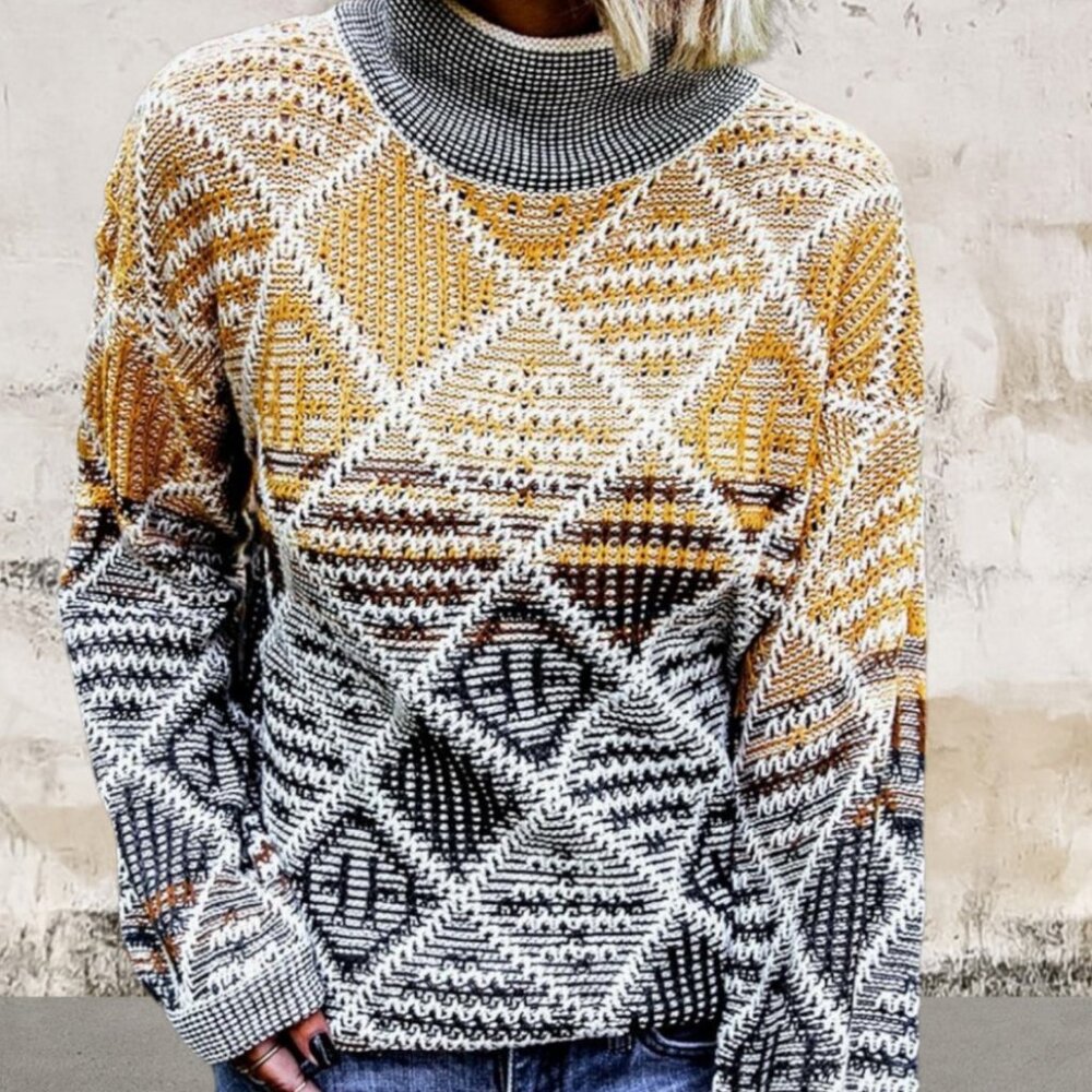 56620  Textured Turtleneck Sweater